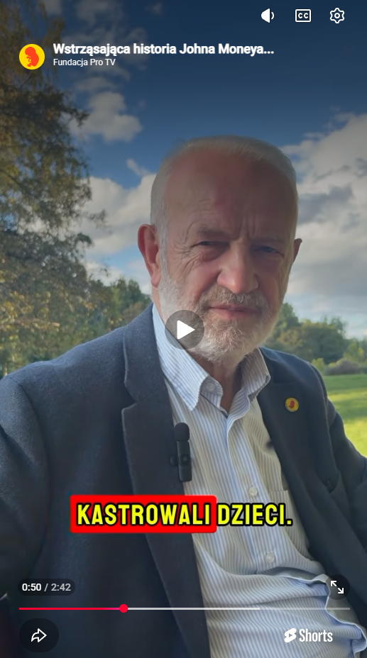 Kliknij i zobacz wstrząsającą historię Johna Moneya [rolka video]