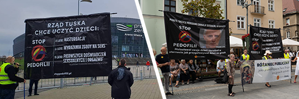 Zdjęcie z ulicznej akcji informacyjnej