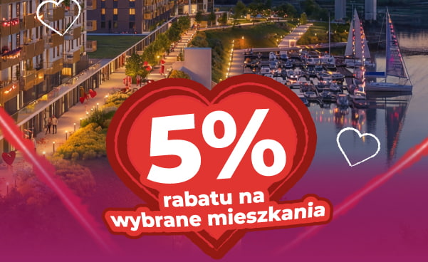 Walentynkowe rabaty 5% na wybrane mieszkania przy samym nabrzeżu